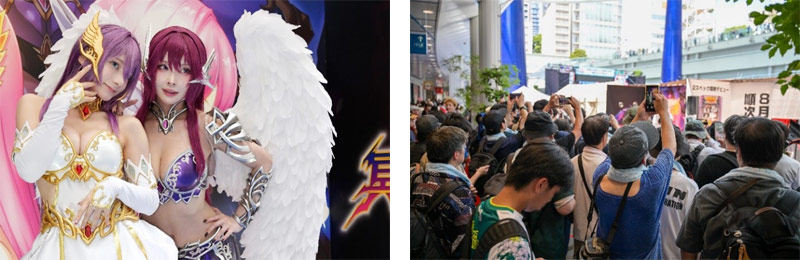 公式コスプレイヤーの撮影会も大盛況